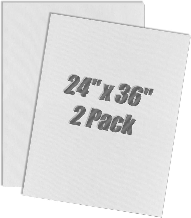 SCZS Corrugated Plastic Sheet for Indoor and Outdoor Use - 4 Mm Thick Poster Board, 24x36 Inches - Pack of 2 White Plastic Board Sheets - Waterproof Coroplast Sheets and Lightweight Blank - Image 1